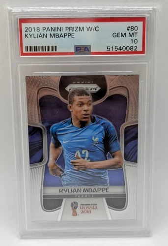 2018 Panini Prizm World Cup Kylian Mbappe #80 PSA 10