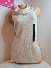 Banana Republic Cream Sleeveless Cowl Neck Ribbed Sweater Size XS - NWT