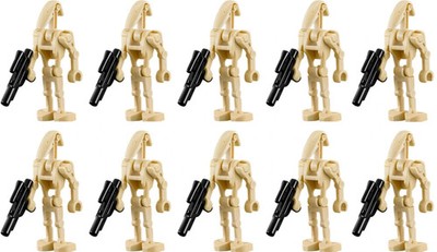 LEGO Star Wars B1 Battle Droid Minifigure LOT of 10 with Blasters GENUINE NEW