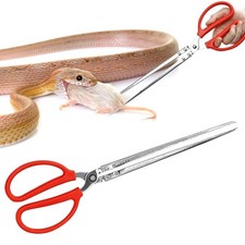 Heavy Duty Snake Feeding Tongs,15" Extra Long Stainless Steel Reptile Feeding...