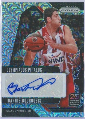 2024-25 Panini Prizm EuroLeague BK Ioannis Bourousis Signatures Mojo Prizm 22/25