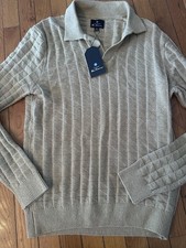 NWT Ben Sherman S Knit Patter Pullover Sweater Camel Cotton Blend