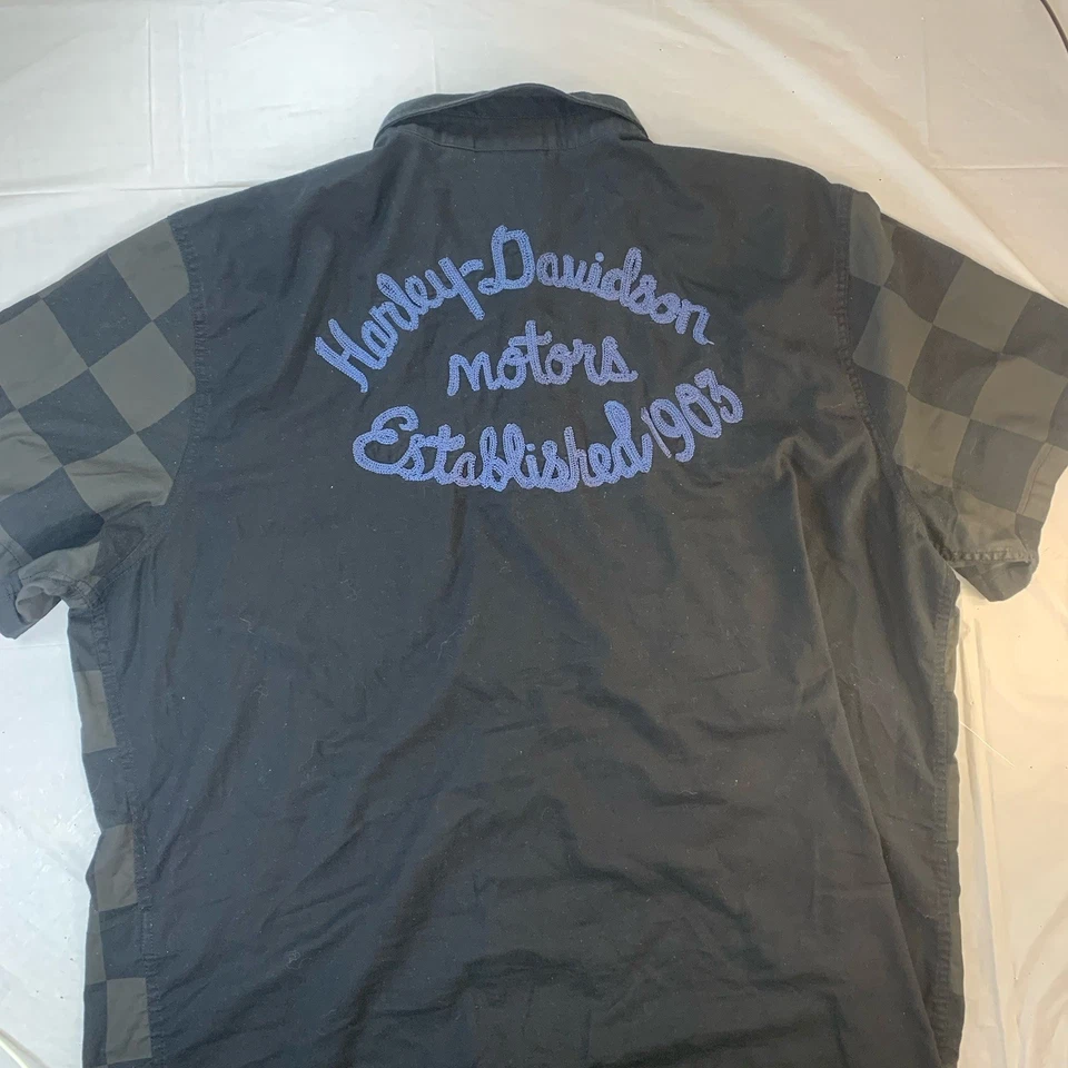 Camisa Harley Davidson Para Hombre 3x Abotonada Motociclista Mecánico Motocicletas Foto 2 de 4