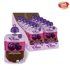Just Prunes, 4  - Organic Baby Food Pouches, 3.5 oz Pouch Pack of 12