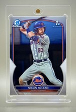 Nolan McLean 2023 1st Bowman Chrome #BDC-96 Prospect Chrome - New York Mets