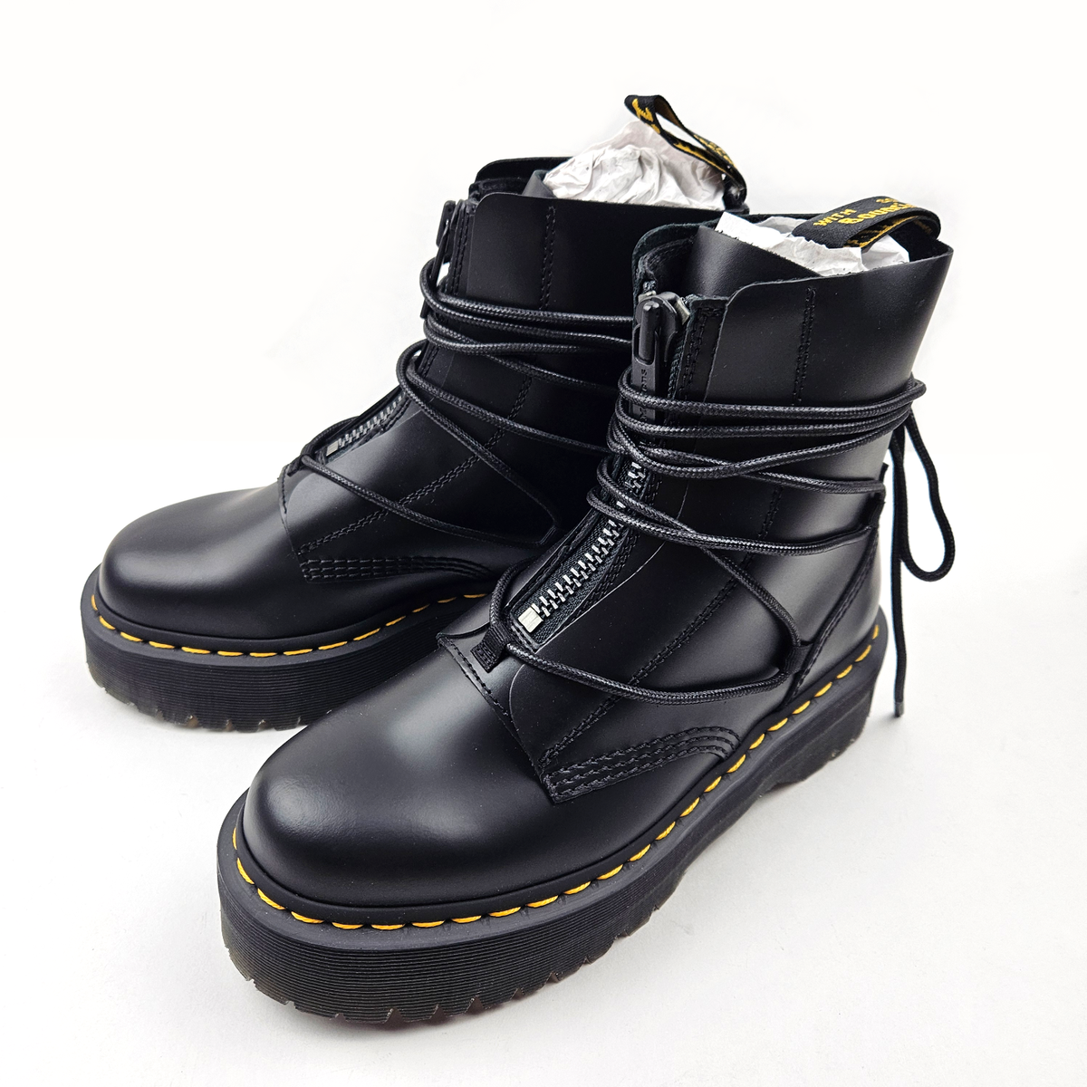 Dr. Martens Jarrick II Laced Black Leather Platform Boots
