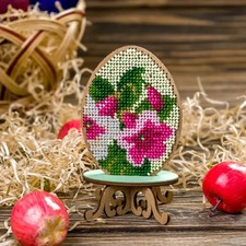 DIY Bead embroidery kit on wood Easter Decoration Craft gift