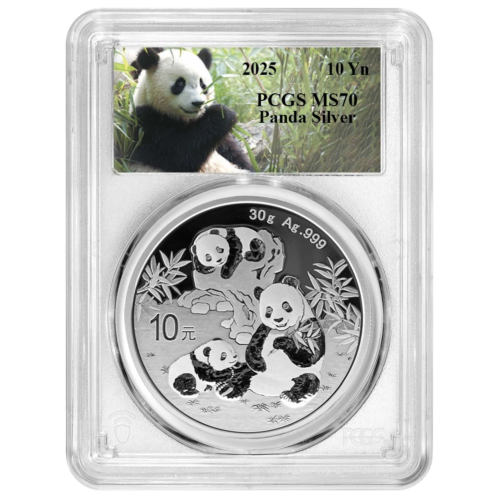 PCGS Certified Chinese Panda MS 70 Silver Bullion Coins for sale