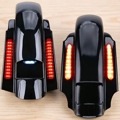 Durable CVO Style Rear Fender System LED Light For Harley Road Street Glide FLH