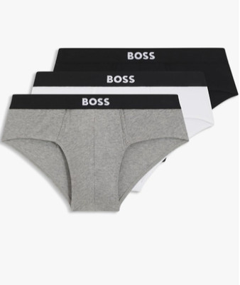 BOSS Slip / Mini / Brief 50475273 Schwarz, Grau, Weiß GR. L, 3er Pack
