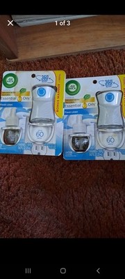 Plug in Scented Oil Starter Kit Warmer + 1 Refill Fresh Linen Air Freshener E...