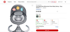 Jool Baby Nova Motorized Infant Baby Swing Gray