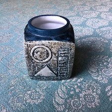 Retro Troika Pottery marmalade Vase - 9cmx6cm - V.G.C. - fully marked to base