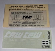 HERALD KING HO DECAL-TOLEDO, PEORIA & WESTERN COV HOP-RED w/WHT LETT - #H-431