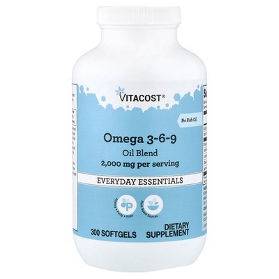Omega 3-6-9 Oil Blend, 300 Softgels (1,000 mg per Softgel)