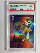 2021 Panini Chronicles Draft Picks Illusions Ja'Marr Chase #105 Pink (RC) PSA 8