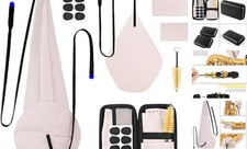 Saxophone Cleaning Kits with Case for Sax and Clarinet Flute Trumpet Beige