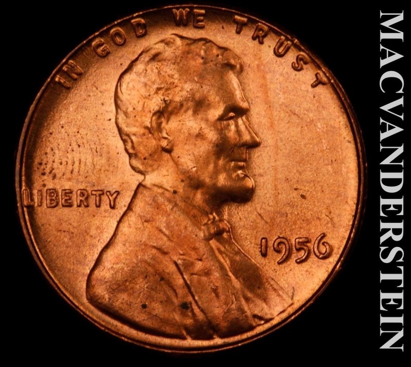 1956 Lincoln Wheat Cent - Choice Gem Brilliant Uncirculated  No Reserve #L5034