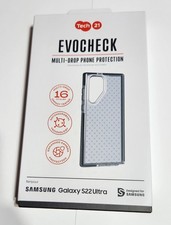 BRAND NEW! Tech21 EVO CHECK Case for Samsung Galaxy S22 Ultra - SMOKEY BLACK