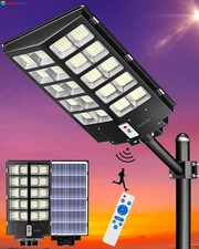 Commercial 520000LM LED Outdoor Dusk to Dawn Solar Street Light Road Area Lamp✔ 