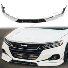 For 2021-22 Honda Accord Painted White Pearl Front Bumper Lip Splitter Body Kit