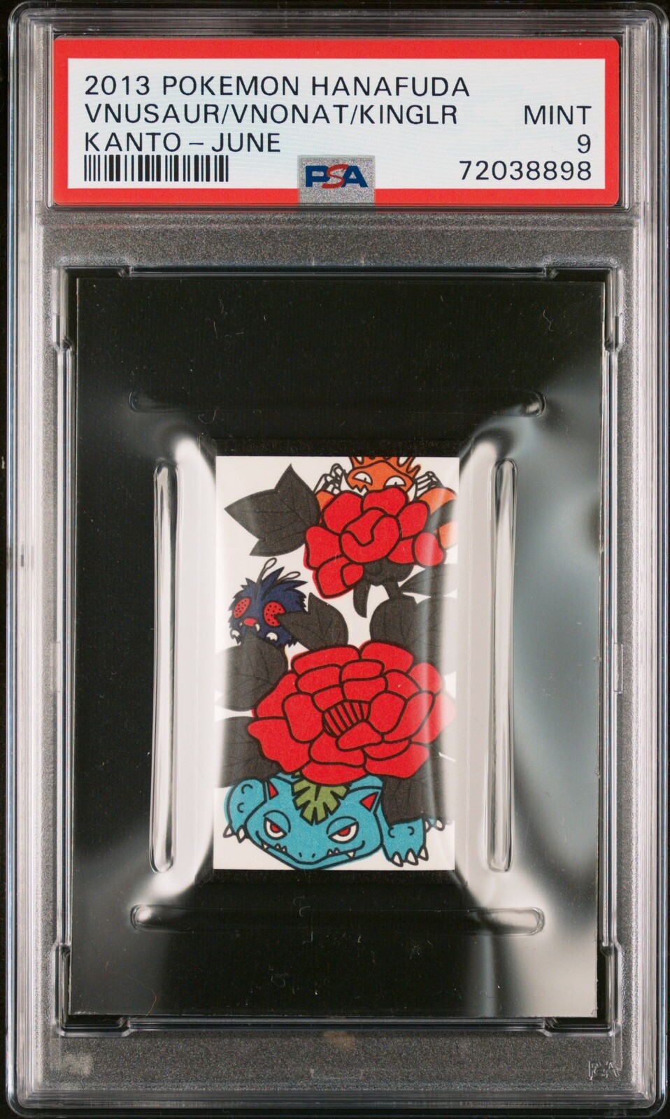 Pokemon Venusaur & Venonat & Kingler Pokemon Hanafuda Card TCG - PSA 9 Mint