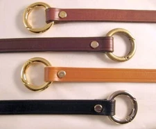5/8"  Cowhide Leather Shoulder Purse Hand Bag Replacement Strap  w/Gold Tone -