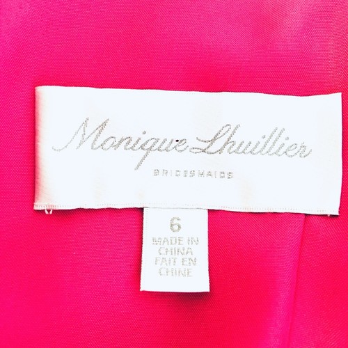 Monique Lhuillier Daniela Gown Size 6 Peony Pink Tie Front /Back Fairy Whimsy - Picture 9 of 10