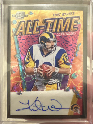 2022 Panini Contenders Optic All-Time Auto Black Scope #ATC-KW KURT WARNER # 1/8