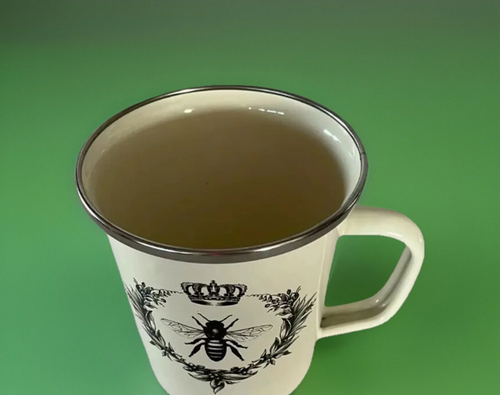 Golden Rabbit Enamelware Latte Mug - Thumbnail 4