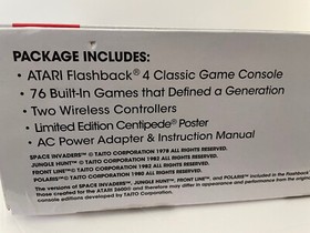 Atari Flashback 4 CONSOLE+CABLES+3 WIRELESS CONTROLLERS Poster