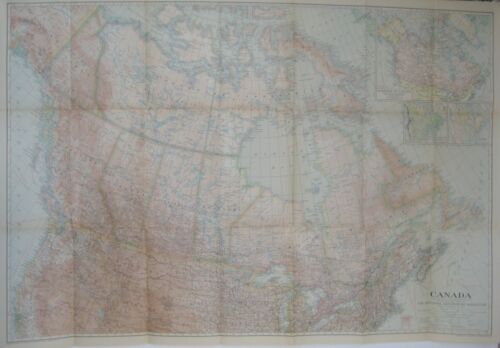 Large-Format 1936 Map CANADA Highways Railroads Steamship Routes Moose Factory - Picture 1 of 10