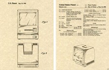 APPLE MACINTOSH BREVETTO USA stampa artistica PRONTA DA INCORNICIARE Steve Jobs TWIGGY computer