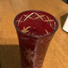 Bohemian Czech Crystal Hurricane Shade~Candle Chimney~Ruby Red~Cut to Clear~7” T — photo 9