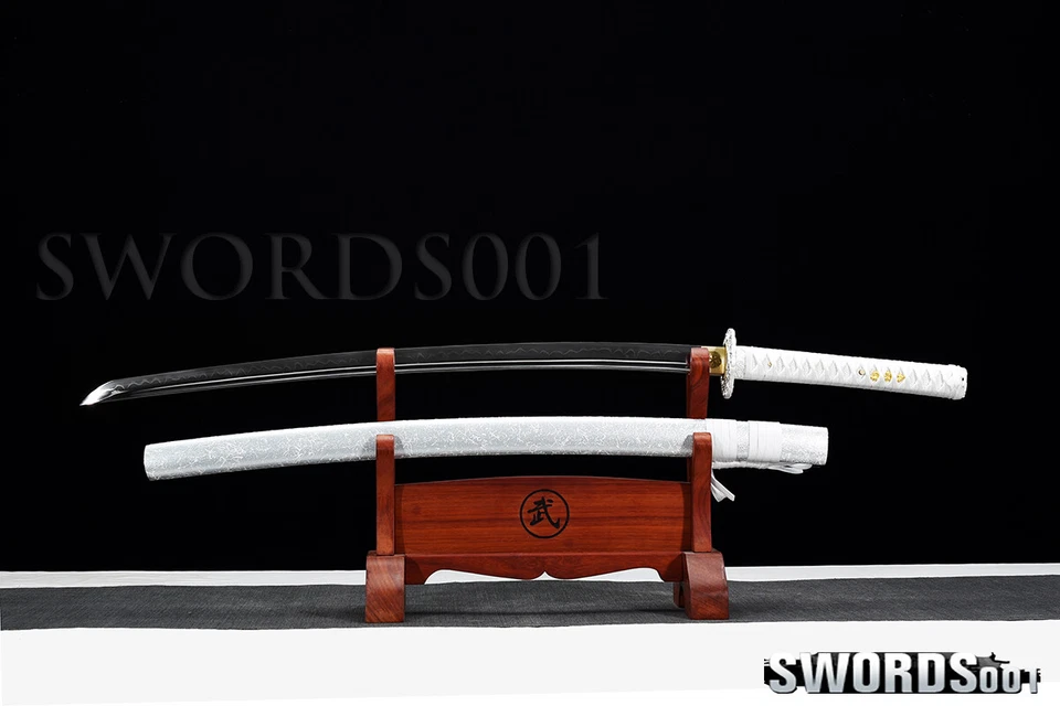 hand forged Clay Tempered Japanese Sword 银龙 Samurai Katana T10 Steel sharp blade - Image 3 of 4