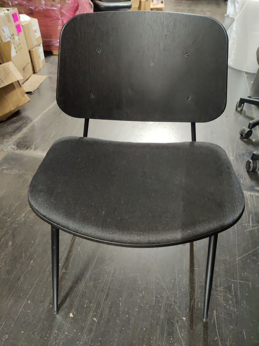 Frederica Soborg Danish Mid Century Modern Sborg chair 3061, black steel  base | eBay