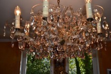 Venezianischer Antiker Kronleuchter Kristall Lüster Maria Theresia 8 Flammig Hoc