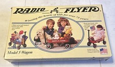 Radio Flyer Model 5 Red Wagon Steel Body With Working Steering Made in USA