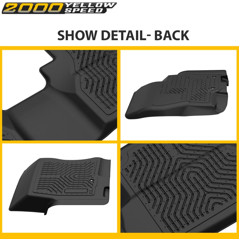 Floor Mats Liners Set All Weather TPE Fit For 2008-2021 Nissan Frontier Crew Cab Foto 4 de 4