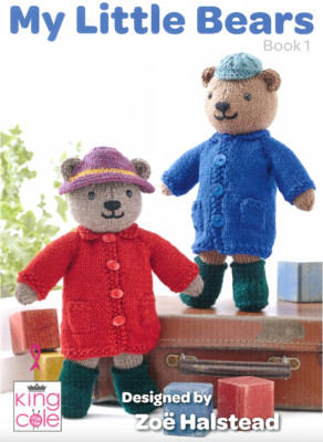 Mein kleiner Bär Buch 1 Neuheit Strickmuster Teddy Anziehspielzeug King Cole Buch