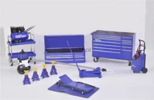 for Garage Series Repair Tools and Accessories Set blue 1:18 Accessory Pre-built
