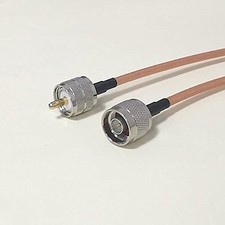 N type male to UHF male PL259 RF pigtail cable RG142 50cm 20" wireless adapter
