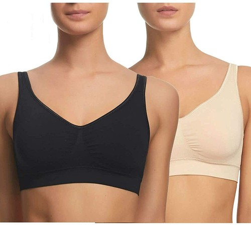 Gloria Vanderbilt Alambre Free Bra Con Almohadillas Desmontables  Transpirable Sin Costuras (2 Pack) | eBay