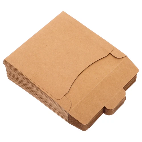  50pcs Paper Cd Dvd Sleeve Disc Storage Envelope Retro Storage Case Holder Paper