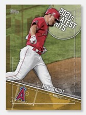MIKE TROUT 2022 Topps 2021's GREATEST HITS 5X7 JUMBO CARD SP #/10