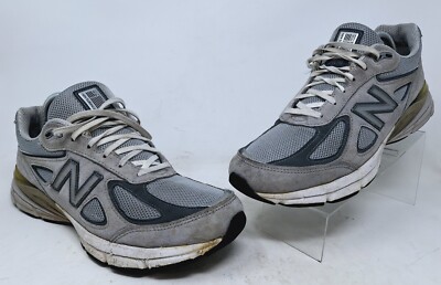 New Balance Mens 990v4 D Size 10.5 D Grey White M990GL4 Running Sneakers USA