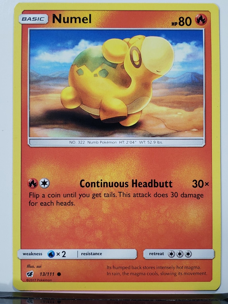 Numel 13/111 LP / VLP - Crimson Invasion Sun Moon Pokemon Card