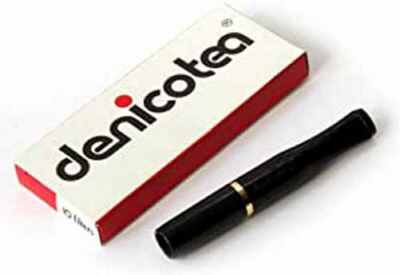 Denicotea Zigarettenspitze Cigarette Holder goldring+ 10 Filter Zigarettenhalter
