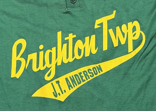 Vintage 1980's Brighton Twp Pennsylvania WIlson Brand Baseball Jersey Sz L Old - Picture 6 of 6