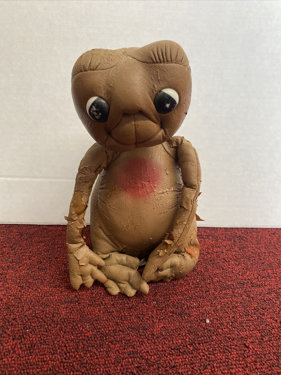 Kamar 1982 Vintage E.T. Doll Brown Pleather Plush Universal City